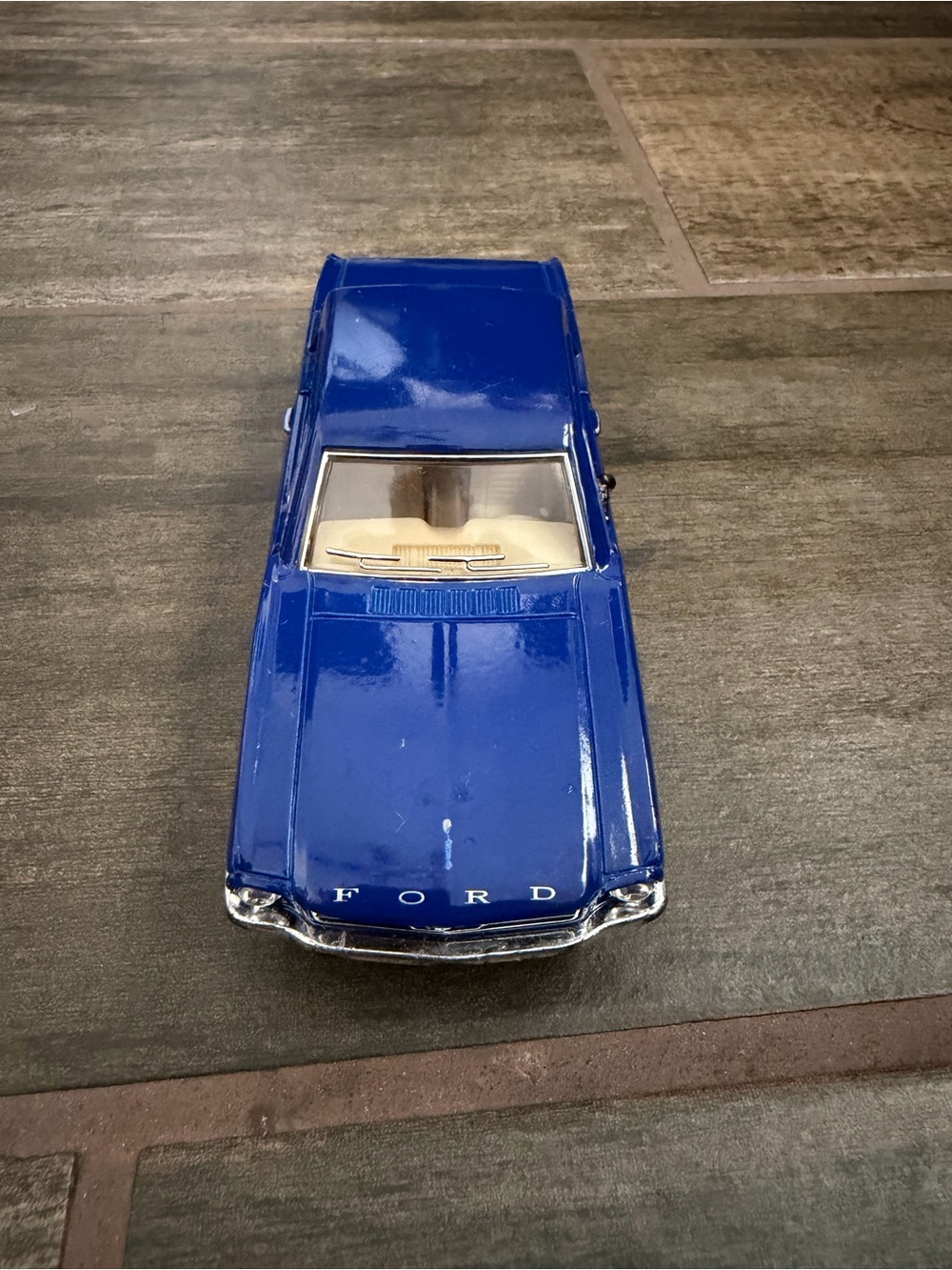 5351D 5" Kinsmart 1964 1/2 Ford Mustang Diecast Model Toy Car Blue